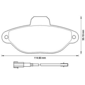 Колодки тормозные дисковые FIAT Panda 03- Jurid 573267J (фото 1)