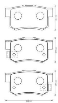 HONDA Тормозн.колодки задн.Accord 03-,CR-V II,Stream 01- Jurid 573375J (фото 1)