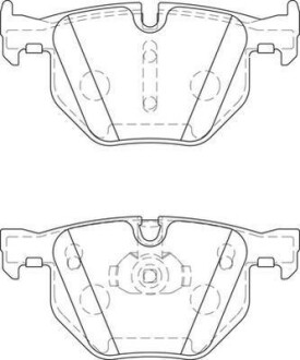 Тормозные колодки задн. BMW E90 E60 E70 2,0-3,0 Jurid 573744J (фото 1)