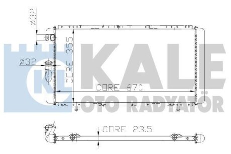 RENAULT Радиатор охлаждения R21,Espace I 1.9D/2.2 KALE 208500