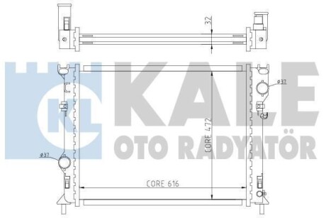 CHRYSLER Радиатор охлаждения 300C 2.7/5.7 04- KALE 341940