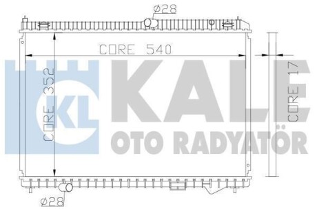 FORD Радиатор охлаждения B-Max,Fiesta VI,Transit Courier 1.4/2.0 12- KALE 341945