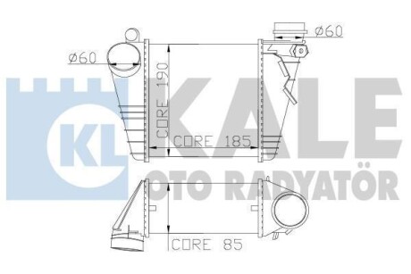 VW Интеркулер Audi A3,Golf IV,Skoda Octavia II 1.8T/1.9TDI KALE 342000