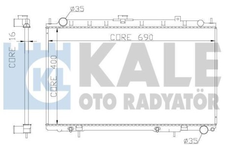 NISSAN Радиатор охлаждения Maxima QX IV 2.0/3.0 00- KALE 342045