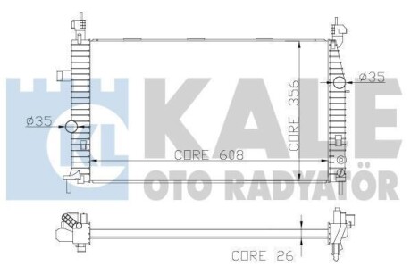 OPEL Радиатор охлаждения Meriva A 1.4/1.8 KALE 342070