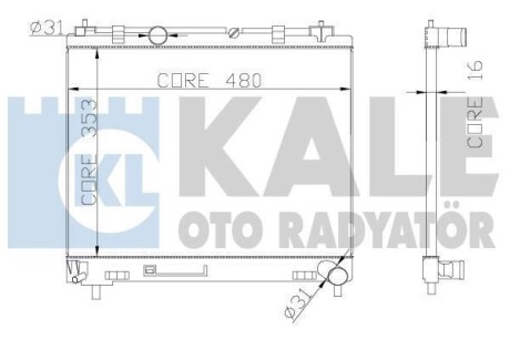 TOYOTA Радиатор охлаждения Yaris 1.4 D-4D 05- KALE 342140