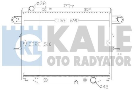 TOYOTA Радиатор охлаждения Land Cruiser 100 4.7 98- KALE 342175