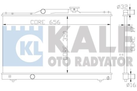 TOYOTA Радиатор охлаждения Corolla 1.3/1.6 92- KALE 342325