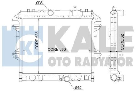 TOYOTA Радиатор охлаждения с АКПП Hilux VII 2.5.3.0 D-4D 05- KALE 342335 (фото 1)