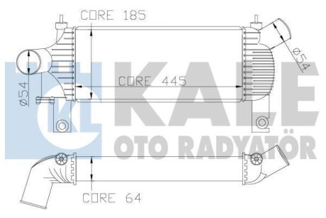 NISSAN Интеркулер Navara,Pathfinder 2.5dCi 05- KALE 342355