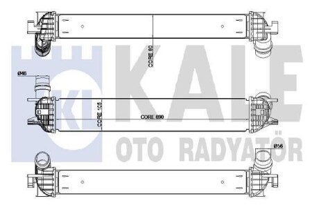 RENAULT Интеркулер Laguna III 1.5/2.0dCi 07- KALE 342385