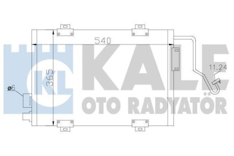 RENAULT Радиатор кондиционера Clio II 98- KALE 342810 (фото 1)