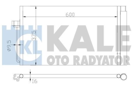 BMW Радиатор кондиционера 5 E60,7 E65 KALE 343070