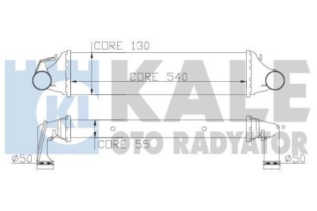 BMW Интеркулер 3 E46 320/330d 99- KALE 343400