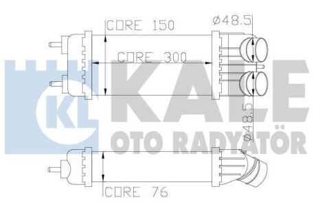 CITROEN Интеркулер C2/3,Peugeot 1007,207 1.6HDI 05- KALE 343700 (фото 1)