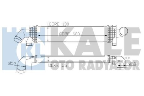 FORD Интеркулер C-Max,Focus II,III,Kuga I,II,Mondeo IV,S-Max 1.6/2.0TDCi 04- KALE 346900