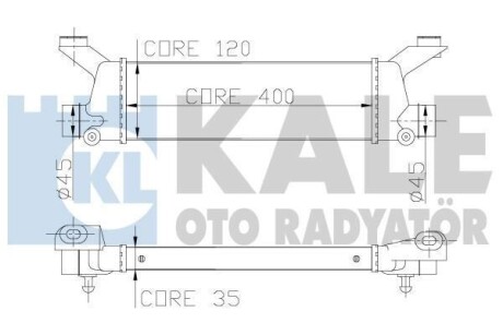 DB Интеркулер W168,Vaneo 1.6/1.9 01- KALE 347900 (фото 1)