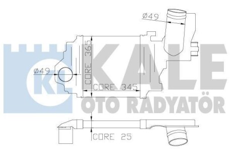 RENAULT Интеркулер Clio II,Symbol 1.5/1.9dCi 00- KALE 348100 (фото 1)