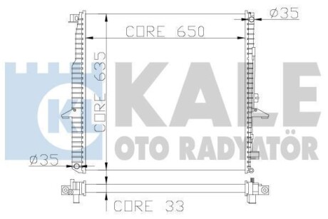 LANDROVER Радиатор охлаждения Discovery III,Range Rover Sport 4.0/4.4 04- KALE 350200