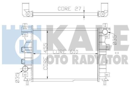 LANDROVER Радиатор охлаждения Freelander 1.8/2.5 98- KALE 350800