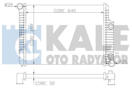 DB Радиатор охлаждения W210 2.0/2.3 95- KALE 352000