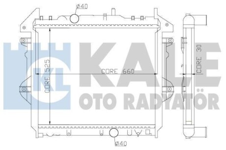 TOYOTA Радиатор охлаждения Hilux VII 2.5/3.0 D-4D 05- KALE 352600