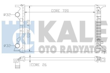 VW Радиатор охлаждения Audi A4/5/6,Q5 2.0 09- KALE 353400