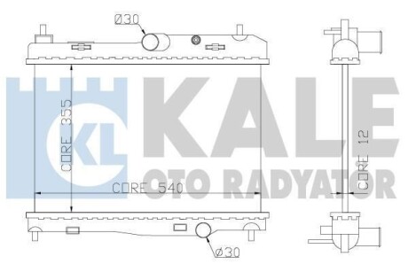 FORD Радиатор охлаждения B-Max,Fiesta VI 1.25/1.4 08- KALE 356100