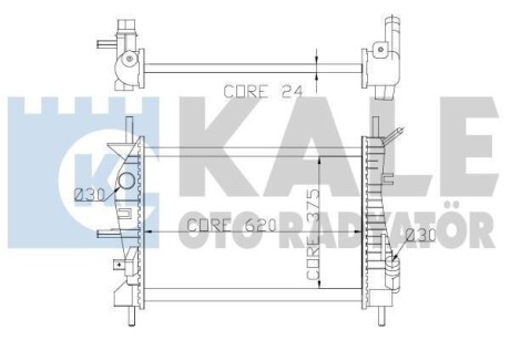 FORD Радиатор охлаждения Mondeo III 2.0/3.0i/TDCi 00- KALE 356400