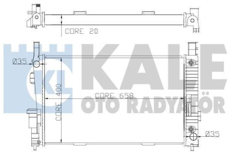 DB Радиатор охлаждения A-Class W169/245 1.5/2.0 04- KALE 361700