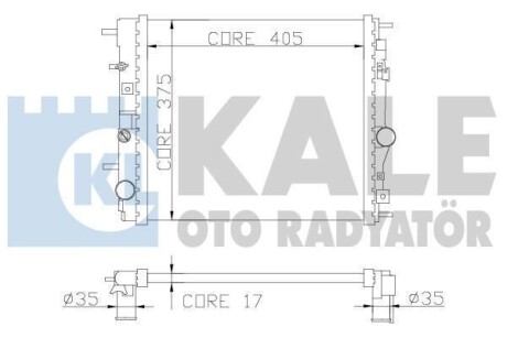 MITSUBISHI Радиатор охлаждения Colt IV,Lancer V 1.3/1.6 92- KALE 362500