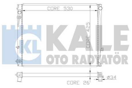 OPEL Радиатор охлаждения Combo Tour,Corsa C 1.4/1.8 KALE 363600 (фото 1)