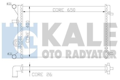 VW Радиатор охлаждения Audi A3,Seat,Skoda Octavia I,Golf IV,Bora KALE 366400