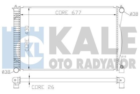 Радиатор охлаждения Audi A4, A6 - Skoda Superb I - Volkswagen Passat Radiator (3 KALE 367500 (фото 1)