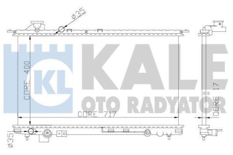 Радіатор охолодження Hyundai Sonata IV, Xg OTO RADYATOR KALE 369300 (фото 1)