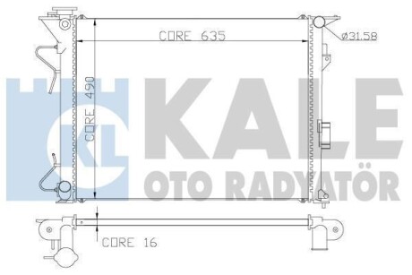 Радиатор охлаждения Hyundai Grandeur, Sonata V, Kia Magentis OTO R KALE 369800