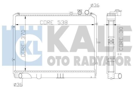 KIA Радиатор охлаждения Carens II,Pregio 2.0CRDi/2.7D 97- KALE 369900