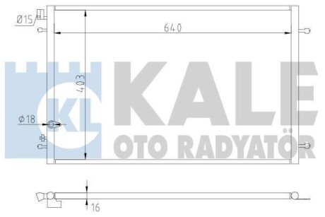 VW Радиатор кондиционера Audi A6 04- KALE 375300