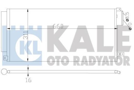 Радиатор кондиционера Fiat Bravo II, Punto/Opel Corsa D OTO RADYATOR KALE 389100