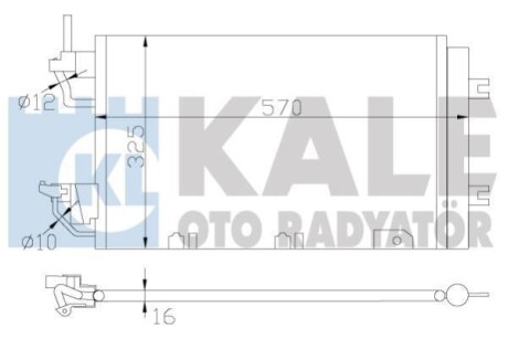 Радіатор кондиціонера Opel Astra H, Astra H Gtc, Zafira B OTO RADYATOR KALE 393500