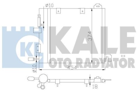 OPEL Радиатор кондиционера Astra G,Zafira A KALE 393800