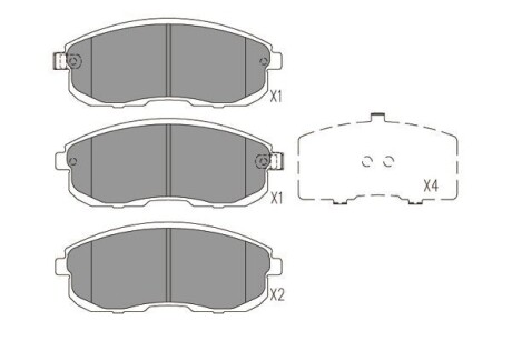 PARTS NISSAN Тормозные колодки передн.Maxima QX KAVO KBP-6596 (фото 1)