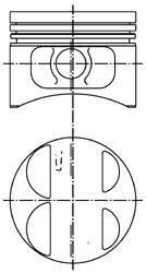 Поршень циліндру ЗМЗ 406 d=93,0 (п/п+ст/к+п/к) (KS) KOLBENSCHMIDT 40075620 (фото 1)