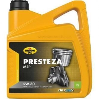 Моторное масло Presteza MSP 5W-30 синтетическое 4 л KROON OIL 35137
