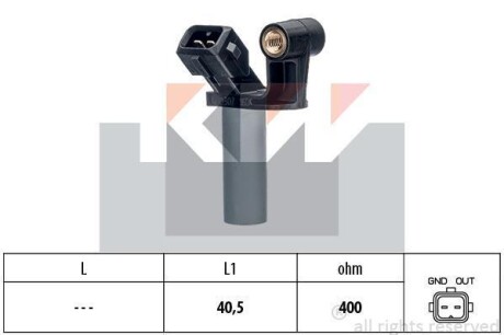 Датчик р/вала, к/вала (аналог EPS 1.953.307/Facet 9.0307) Kw 453 307