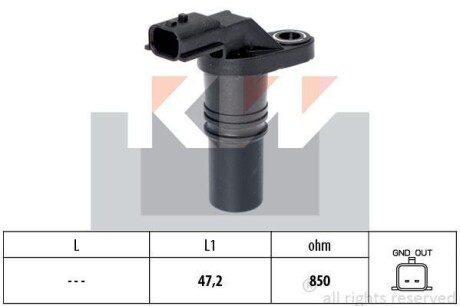 Датчик р/вала, к/вала (аналог EPS 1.953.645/Facet 9.0645) Kw 453 645