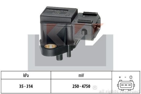 Датчик давления воздуха Kw 493 116