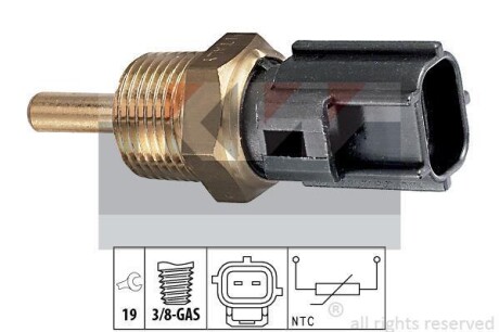 Датчик температури охолодж. рідини/масла/топлива (аналог EPS 1.830.230/Facet 7.3230) Kw 530 230