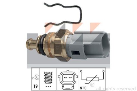 Датчик температури охолодж. рідини/масла/топлива (аналог EPS 1.830.285 /Facet 7.3285) Kw 530 285