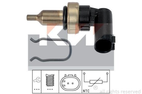 Датчик температури охолодж. рідини/масла/топлива (аналог EPS 1.830.343/Facet 7.3343) Kw 530 343